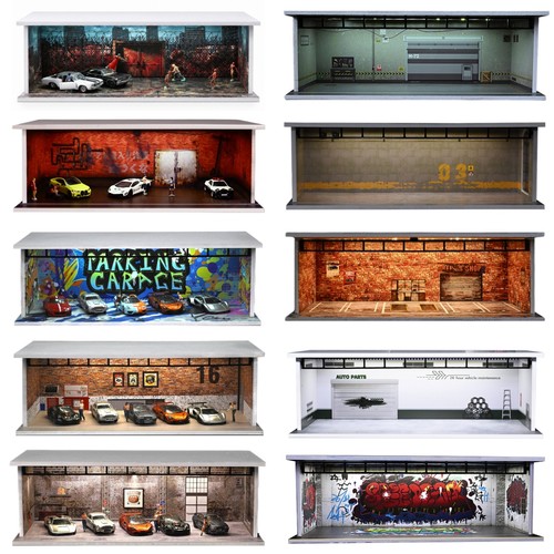 Diorama garage modell led - diorama,