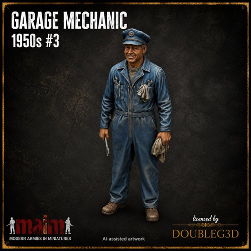 Garage mechanic 1950s - garage,
